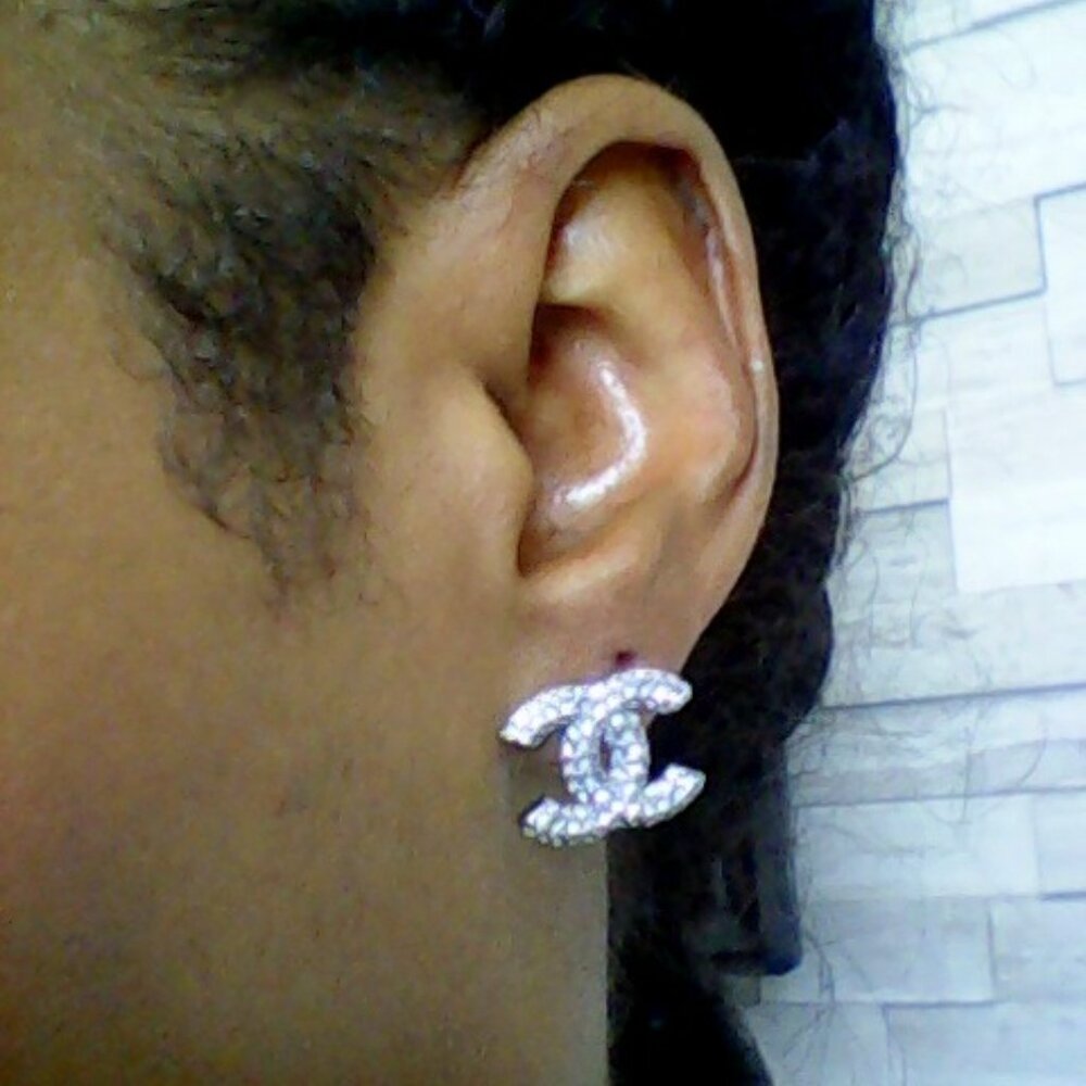 Stud c earrings- avail now